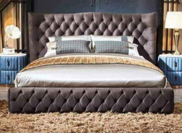 Rehan Chesterfield Wingback Bed Button Diamonds