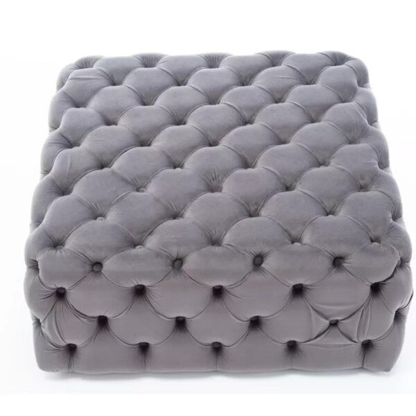 B2 Chesterfield Square Shaped Pouffe Footstool
