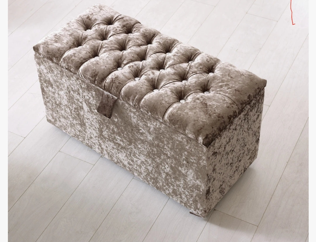 Border Design Storage Ottoman Box