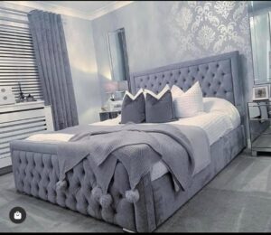 Princess Bumper Border Chesterfield Buttoned Bed Frame