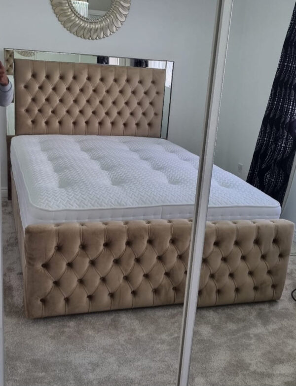Kristy Luxury Mirror Divan Ottoman Bed