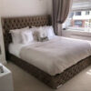 Rehan Chesterfield Wingback Bed Button Diamonds