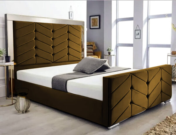 Arooj Chesterfield Mirror Bed