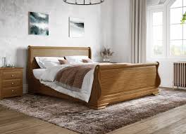 Wooden Sleigh Beds - Handmade in the UK